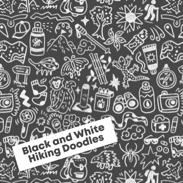 Neck Gaiter - Black Doodles