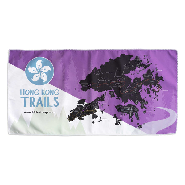 Hiking Towel - Purple Map Towel