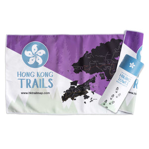 Hiking Towel - Purple Map Towel